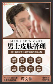 男士皮肤管理背景模板设计