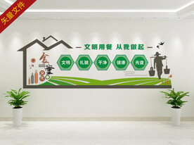 餐厅食堂文化墙 