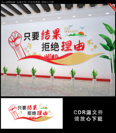 只要结果拒绝理由企业文化墙