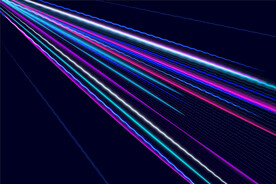 光轨行驶轨道速度蓝色科技感背景