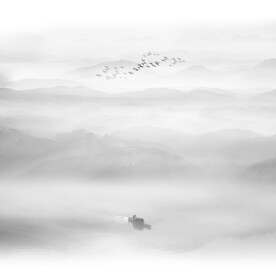 新中式壁画山水画电视背景墙