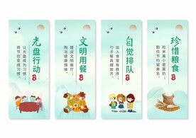 学校食堂餐厅文化展板标语