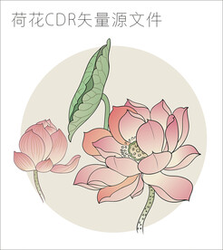 荷花 cdr