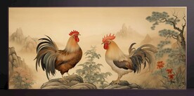 山水画装饰画无框画