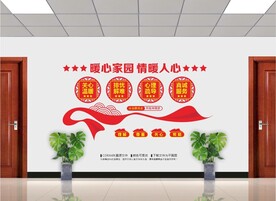 暖心家园文化墙