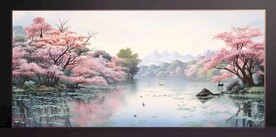 山水画装饰画无框画