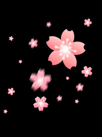 飘落樱花桃花装饰花瓣漂浮元素