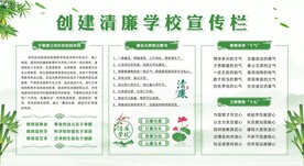 廉洁校园展板