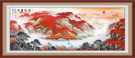 鸿运当头山水画