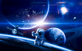 太空宇宙星球宇航员银河卫星背景