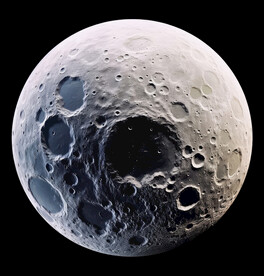 月球表面灯箱素材