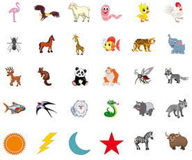 卡通动物矢量图