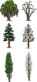 卡通树木矢量图 3