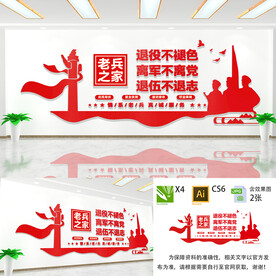 退役军人之家文化墙