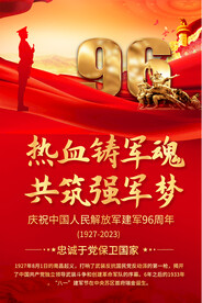 建军96周年海报
