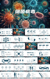 大气医疗医学病毒细菌研究PPT