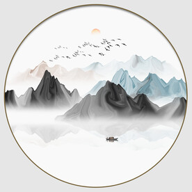 抽象山水画装饰画