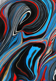 流体抽象肌理画