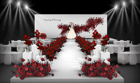 红白色婚礼仪式区