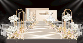 香槟色婚礼仪式区