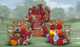 中式户外仪式区