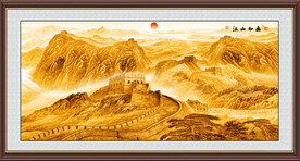金色国画长城