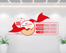 社会主义核心价值观背景墙
