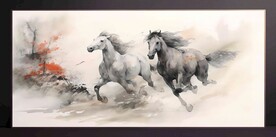 山水画装饰画无框画