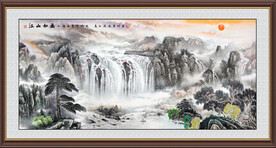 旭日东升国画山水画