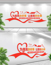 为居民办好事社区便民文化墙