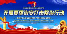 开展夏季治安打击整治行动展板