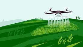 智慧农业插画背景