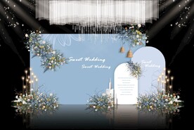 蓝色婚礼效果图