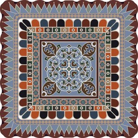 敦煌壁画初唐葡萄石榴纹藻井图案