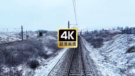 冬日铁路周边雪景