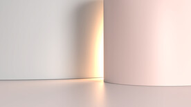 高级温暖粉色灯光渲染产品背景