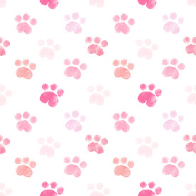 粉色宠物爪印