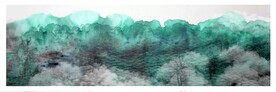 青山绿水抽象艺术画