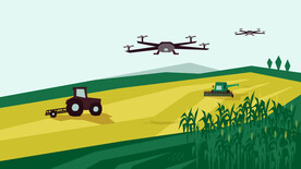 智慧农业插画背景