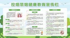 控烟戒烟禁烟健康教育宣传栏