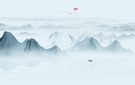 抽象水墨画背景墙