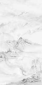 别墅复式中式背景墙