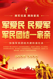 军民团结一家亲海报