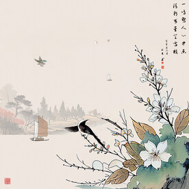 国画山水花鸟画