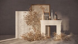 香槟色婚礼草图大师su模型