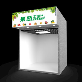 水果店门头卡布灯箱海报广告