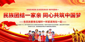 民族团结宣传展板
