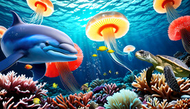 海底世界水母展背景墙