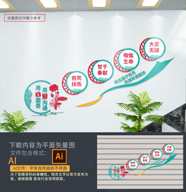 医院楼道宣传墙