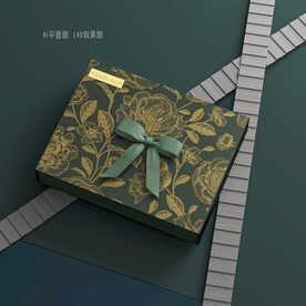 C4D高档礼盒包装设计图片